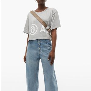 MM6 MAISON MARGIELA cropped cotton-jersey T-shirt